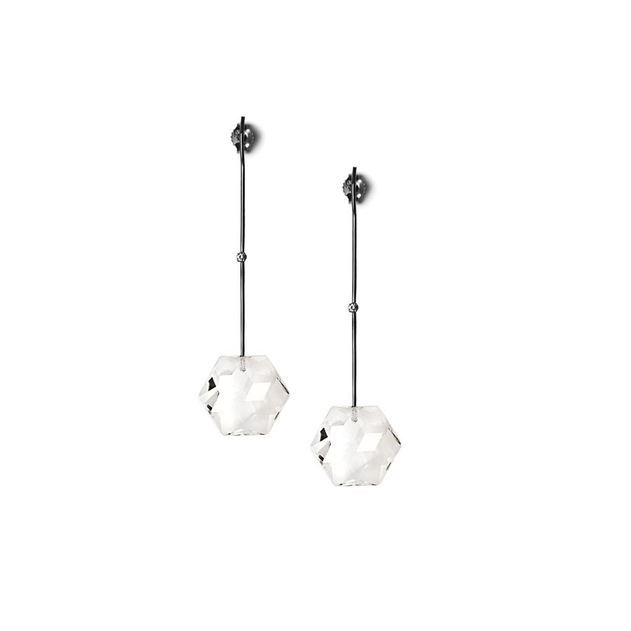 Black gold 'Amo' earrings with diamonds AMI | OR7 CDR OTTGAU9N CT.0,04